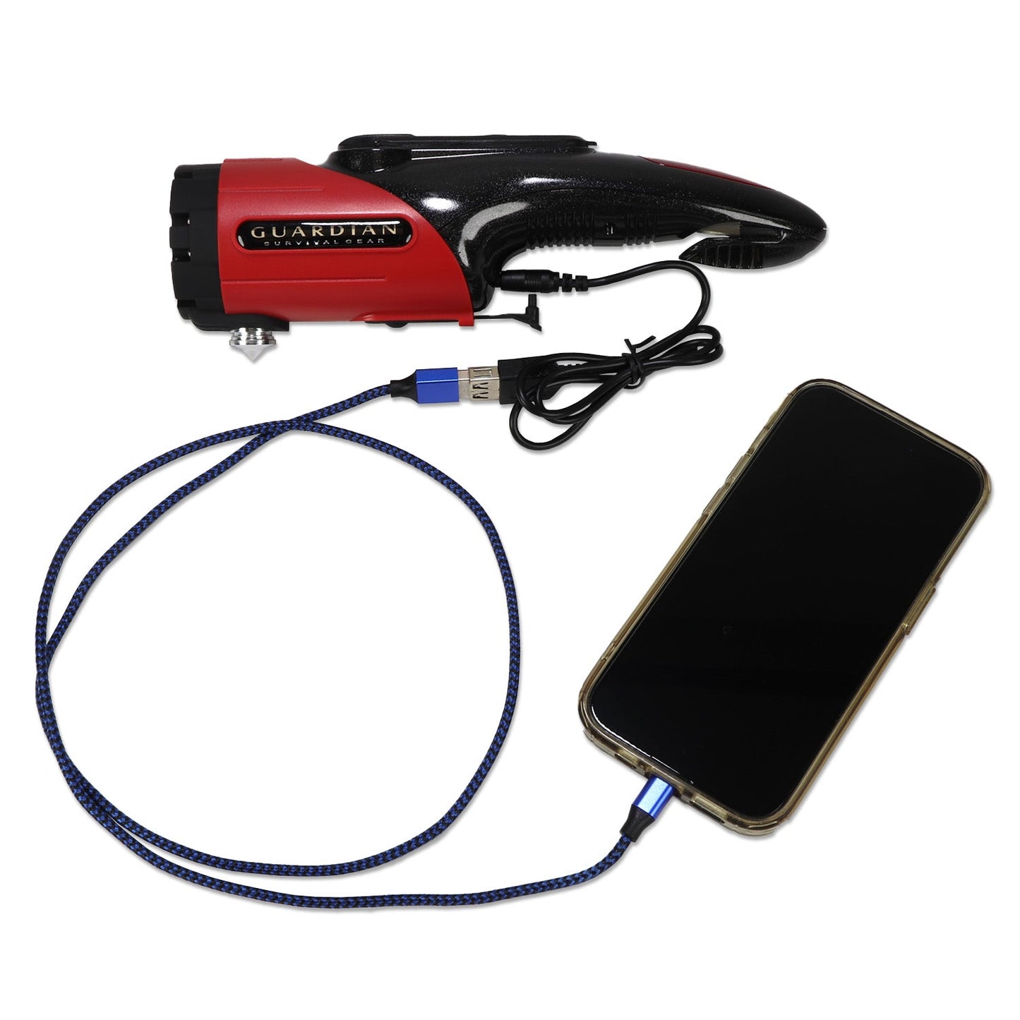 Auto Guardian | 7-in-1 Dynamo Emergency Flashlight & Vehicle Escape Tool