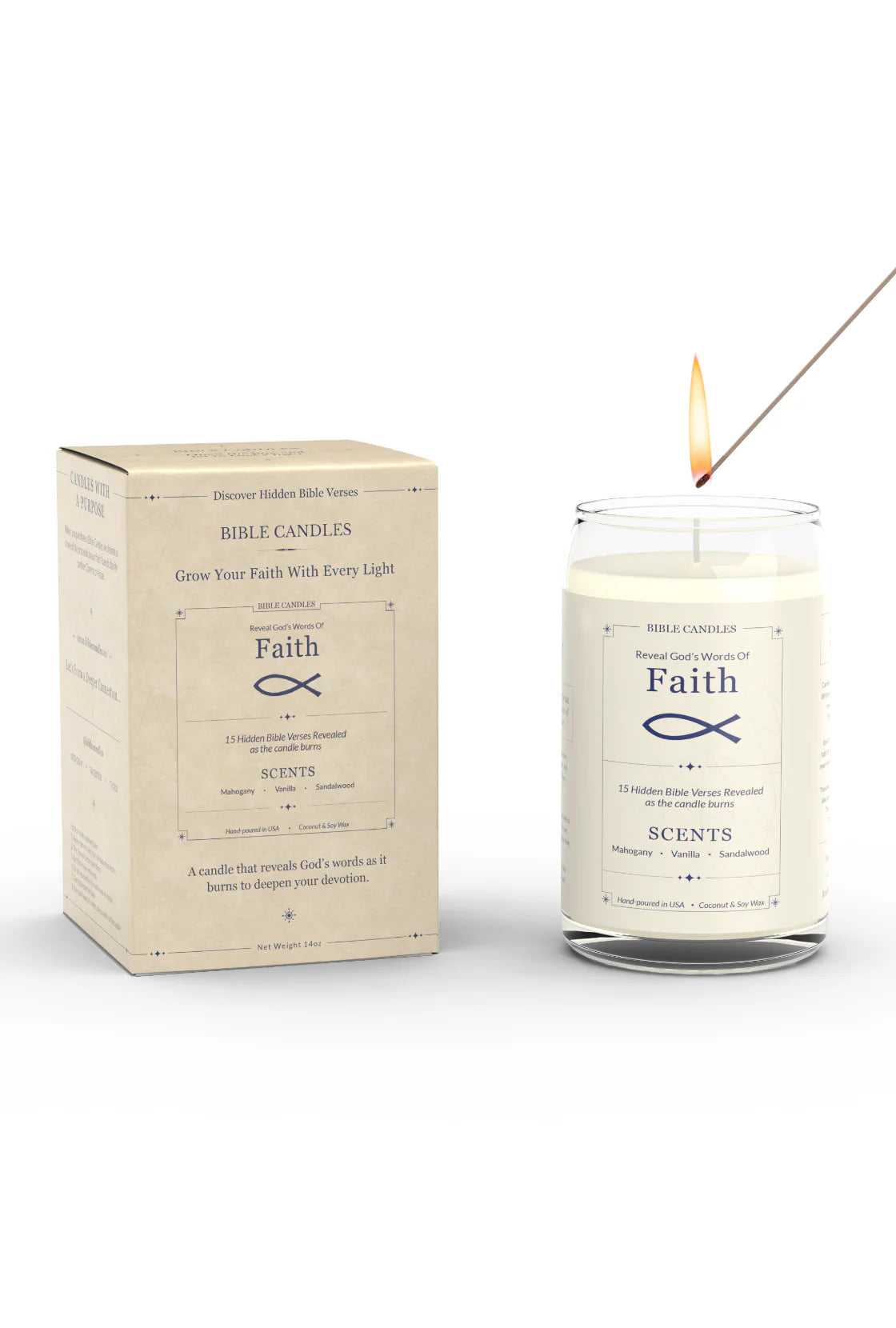 Faith Bible Candle - Illuminate Your Spirit | Bible Candles Co.