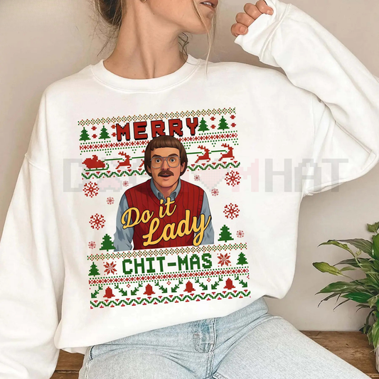 "Merry Chit I Do It" Christmas Sweatshirt