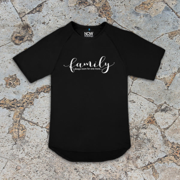 Family - Always Room For One More - Black Bamboo Tee
