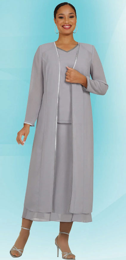 Misty Lane Skirt Suit Suit 13061C-Silver