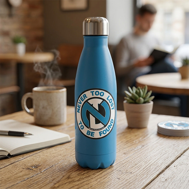 NEVER TOO LOST TO BE FOUND Circular Compass Vinyl Sticker