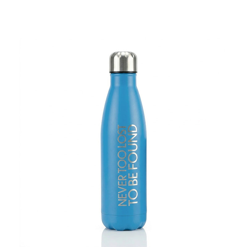 Never Too Lost To Be Found - Impact Blue Insulated Water Bottle