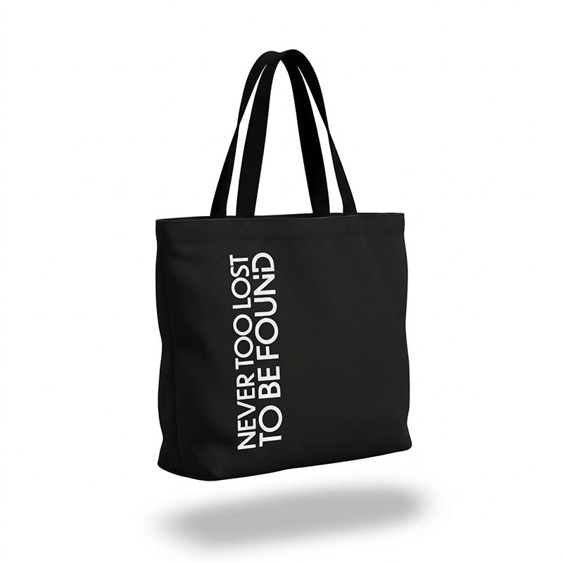 Never Too Lost To Be Found - Black Tote Bag