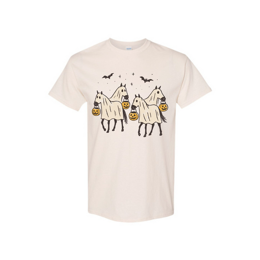 "Night-Mare" Unisex Tee – Creepy Horse Graphic Shirt, Dark Humor Cotton Top