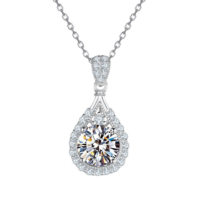 Platinum Plated Micro Inlaid Eight Hearts Pendants
