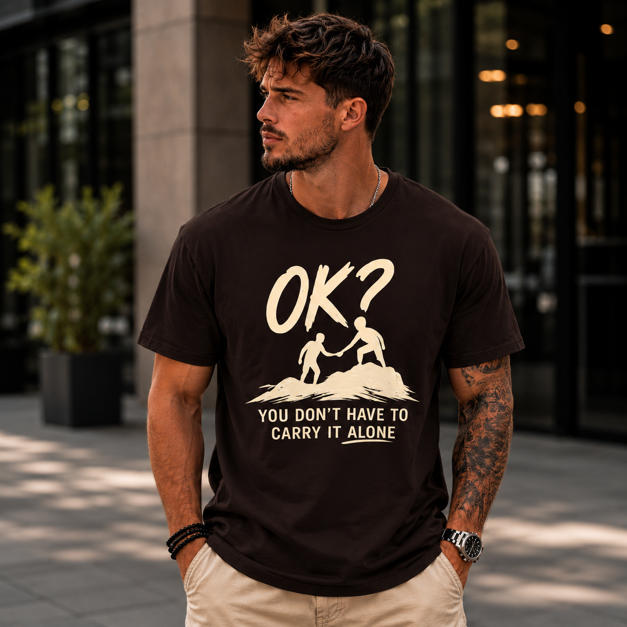 OK? You Don't Have to Carry It Alone Tee — The Weight Collection | SEEN.