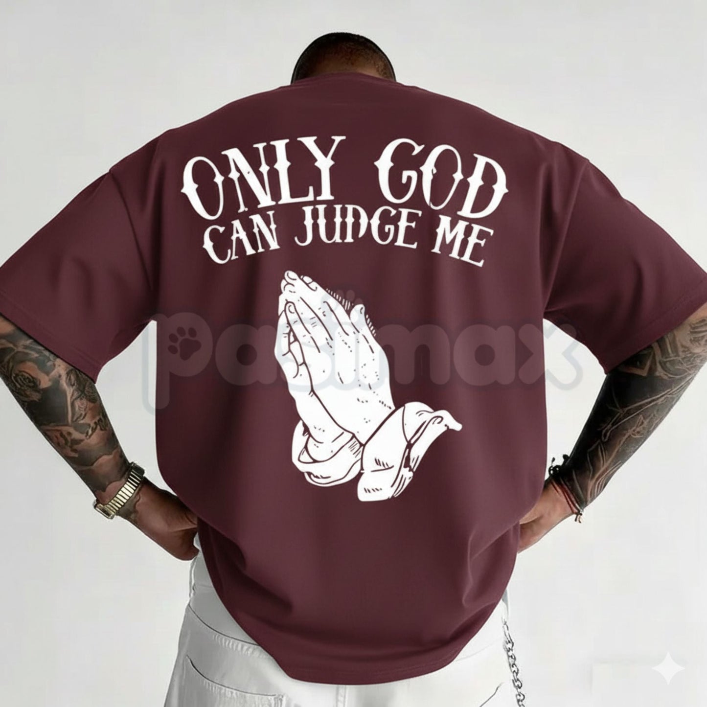 "Only God Can Judge Me" Graphic T-Shirt - Inspirational Faith Streetwear Tee, Bold Spiritual Statement Shirt, Classic Urban Legend Graphic Apparel