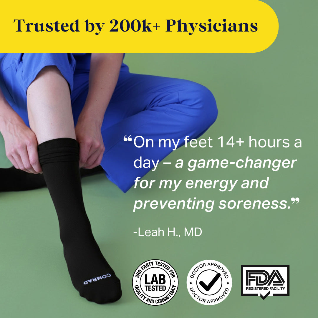 Knee-High Compression Socks – Solid Charcoal