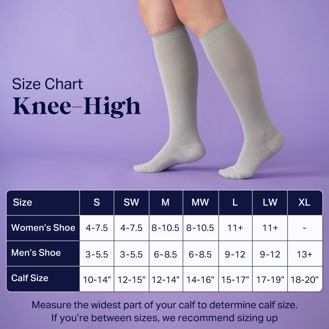 Knee-High Compression Socks – Solid Navy