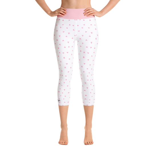 PETIT BOW CAPRI LEGGINGS • WHITE