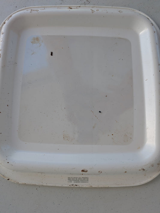 Corning Ware Microwave Browning Grill Tray Dish Plate MW-2 12.25"x 11.5" vintage