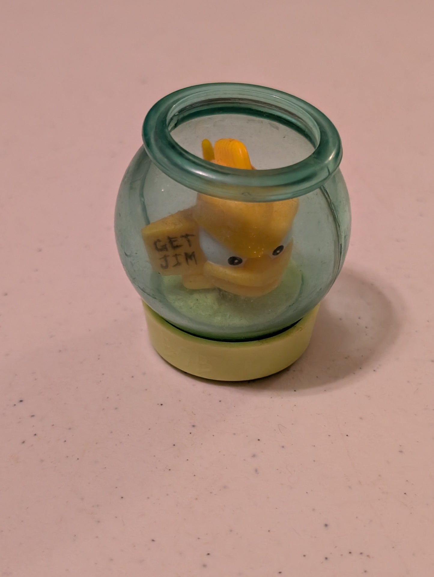 Jim Bob the Killer Goldfish in Bowl Vintage Earthworm  1995 Taco Bell(Action Figure, SciFi/Fantasy, Collectable, Vintage, Loose, Missing Parts/pieces, Incomplete)