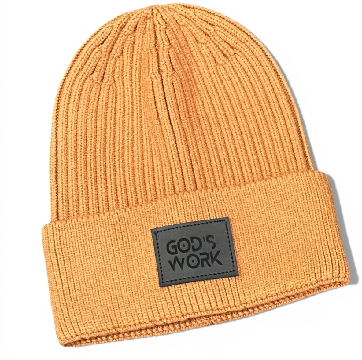 God's Work Premium Leather Patch Beanie