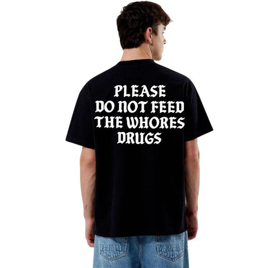 "Please Do Not Feed" Funny Graphic Tee - Sarcastic Zoo & Animal Humor Shirt