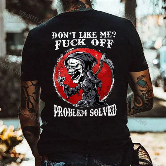 "Problem Solved" Graphic Tee – Bold Statement Print T-Shirt