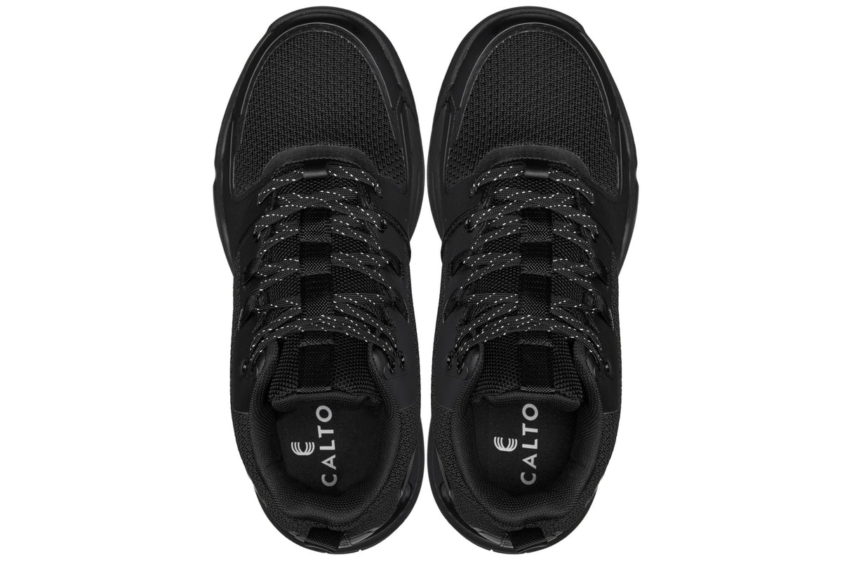 CALTO - Q393 - 3 Inches Taller (Black) - Basketball High-Top Sneakers