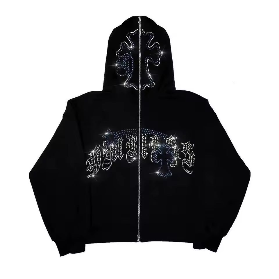 Blessed Cross Rhinestone Jacket