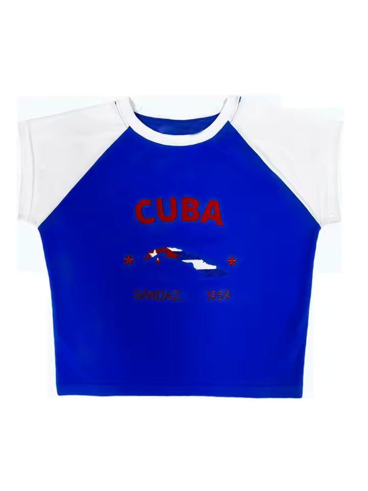 World Tour Countries Crop Tops