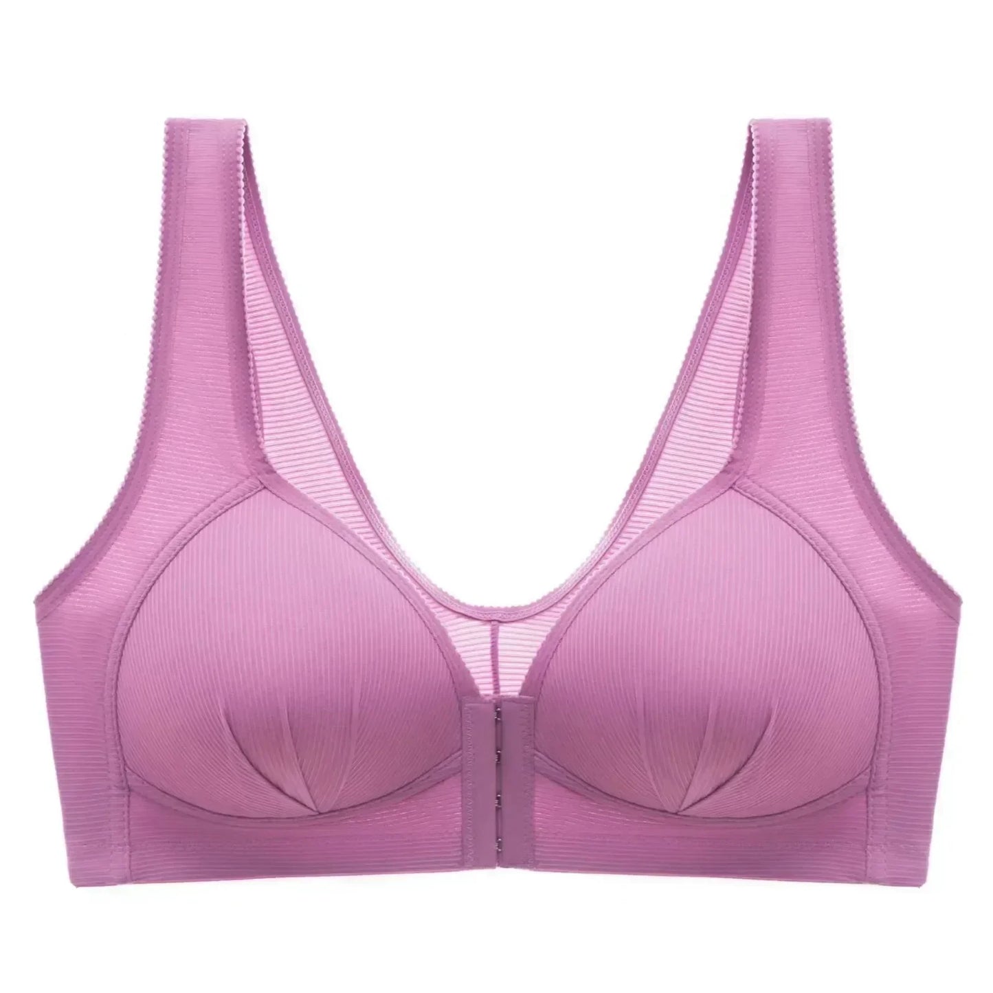 WTEMPO Plus Size Thin Non-steel Ring Front Buckle Cotton Bra Gathered Comfortable Underwear Soft Collection lingerie