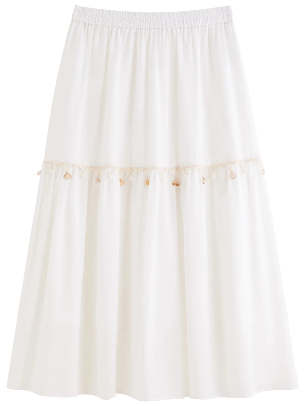 Wave Lace A-Line Long Skirt Playful Holiday Style