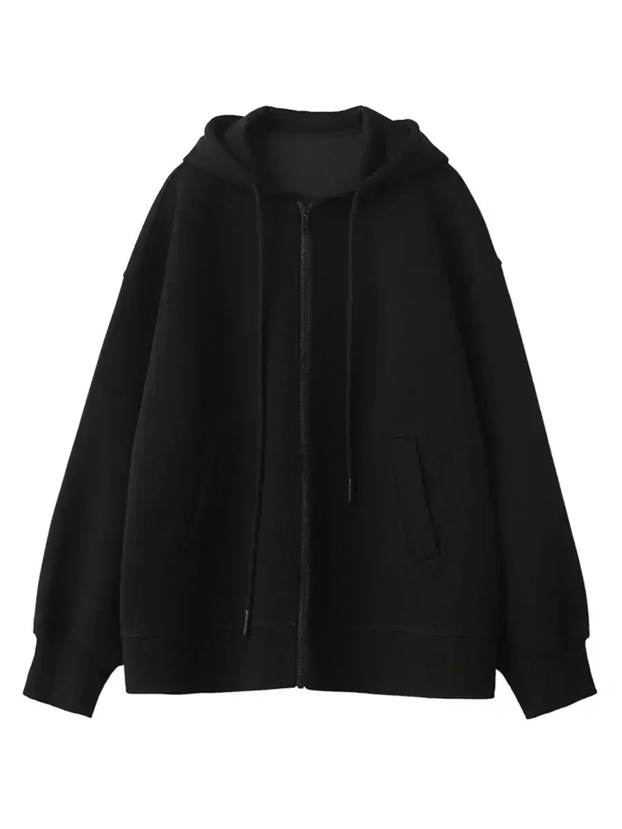 Women's Casual Loose Solid Hooded Overcoat
