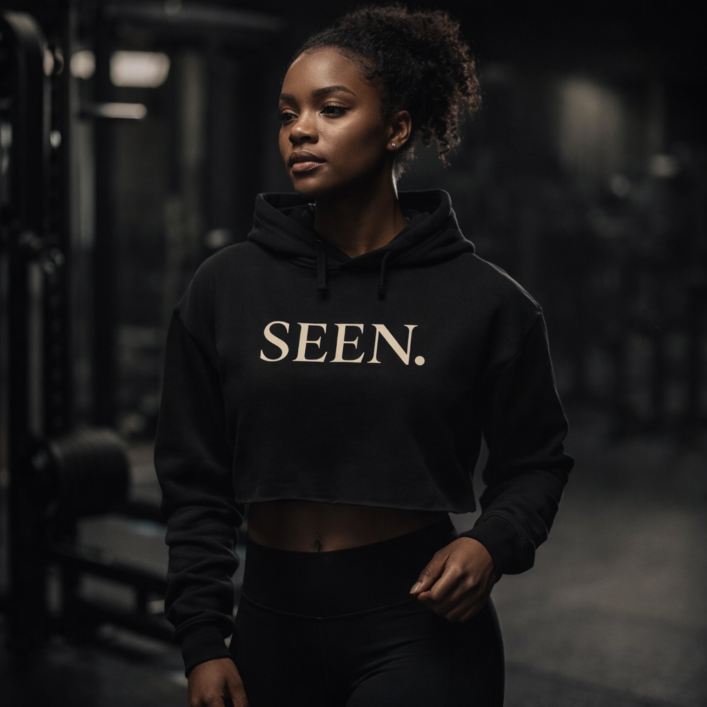 SEEN. Cropped Hoodie – Faith-Inspired Minimal Streetwear
