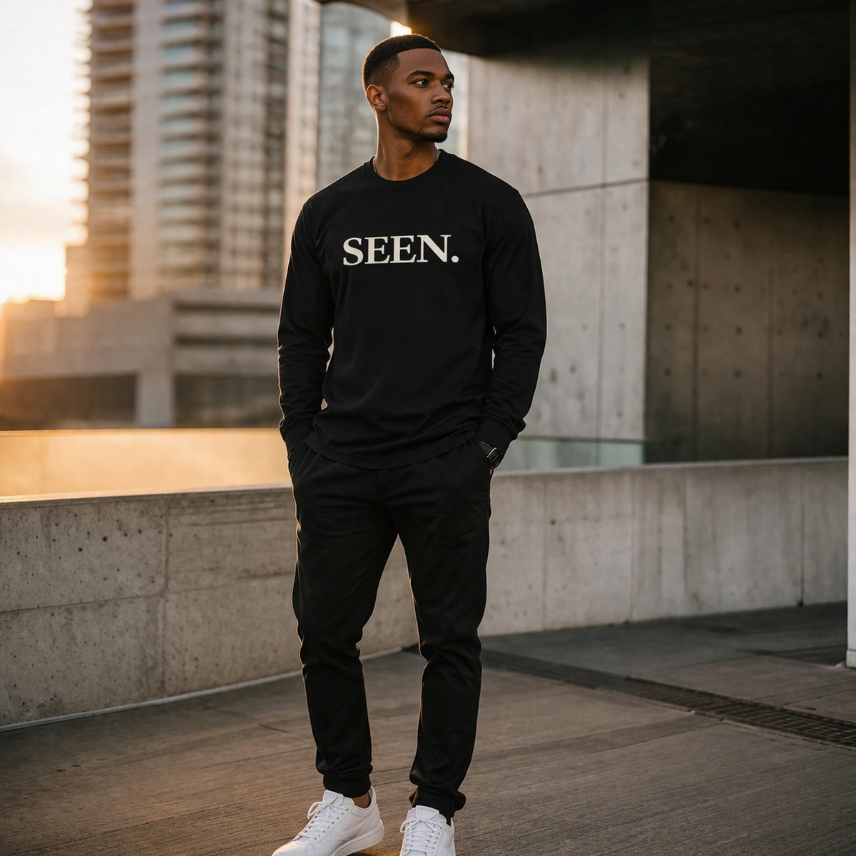 SEEN. Long Sleeve Tee – Minimalist Premium Inspirational Identity Apparel
