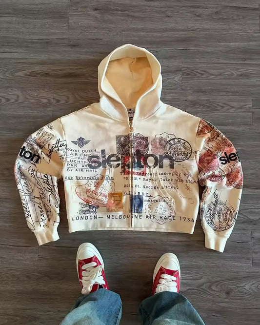 Slepton "Air Mail Archive" Zip Hoodie