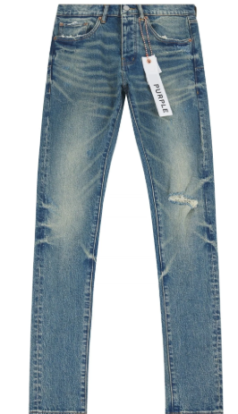 PURPLE Jeans Distressed Faded Light Wash