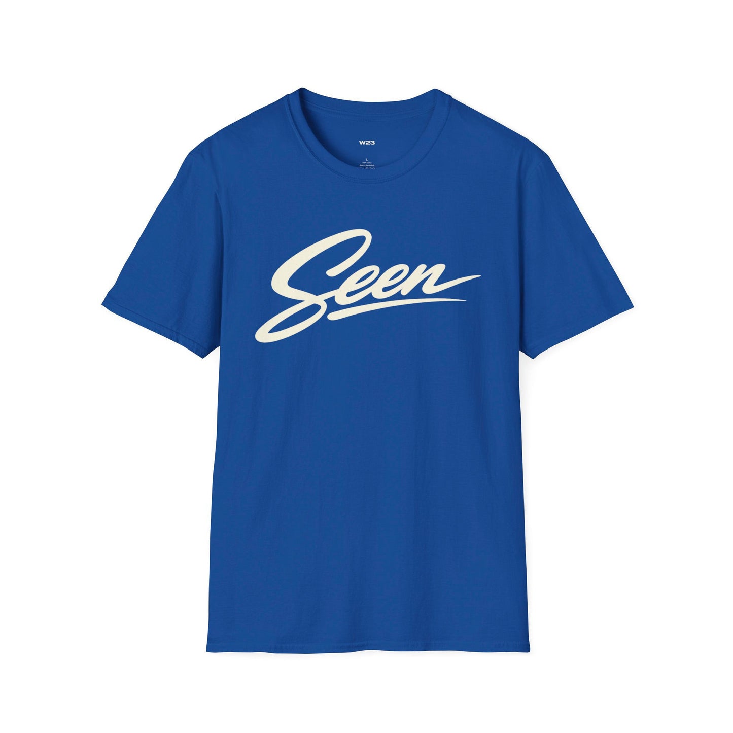 Seen Script T-Shirt | Retro Handwritten Logo Tee