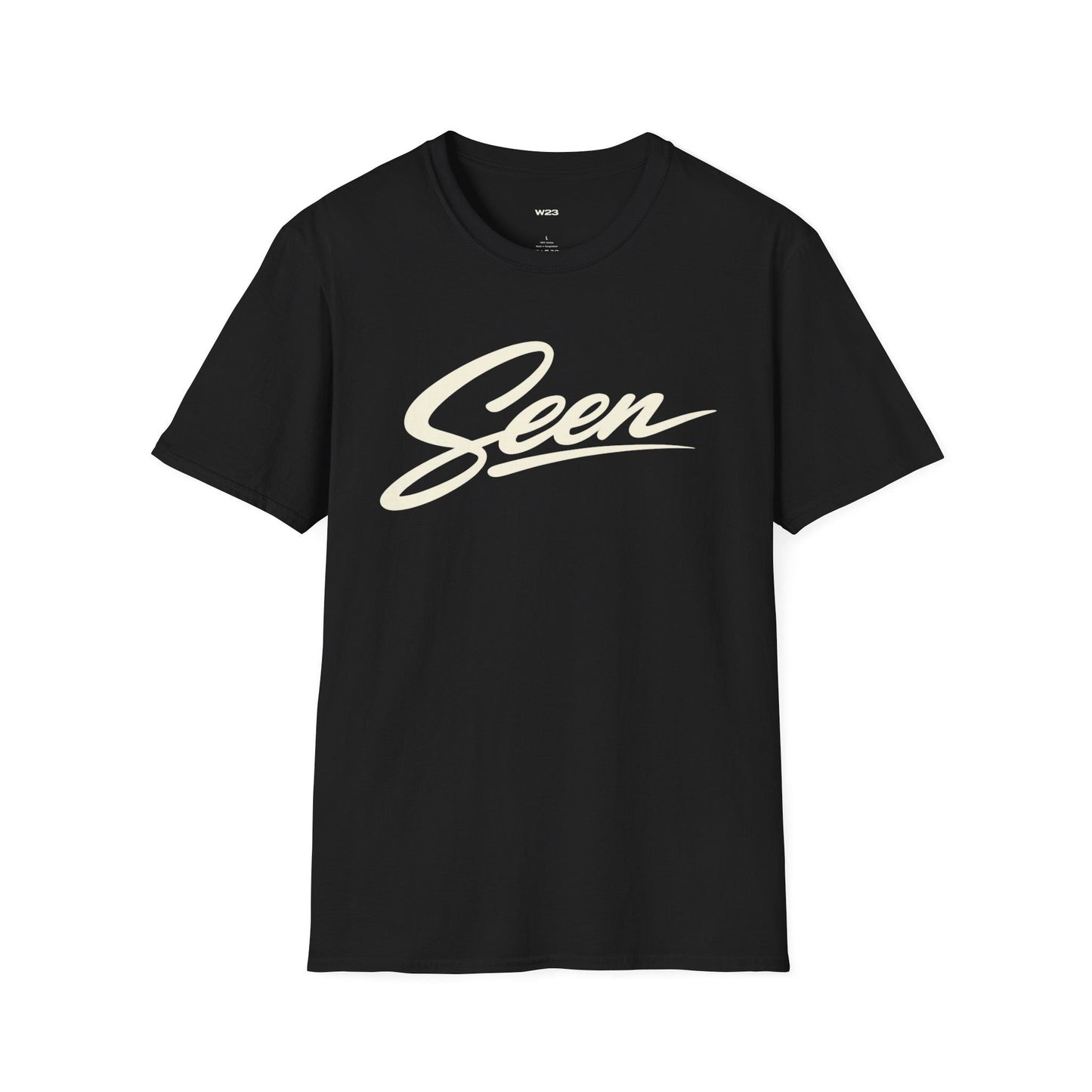 Seen Script T-Shirt | Retro Handwritten Logo Tee