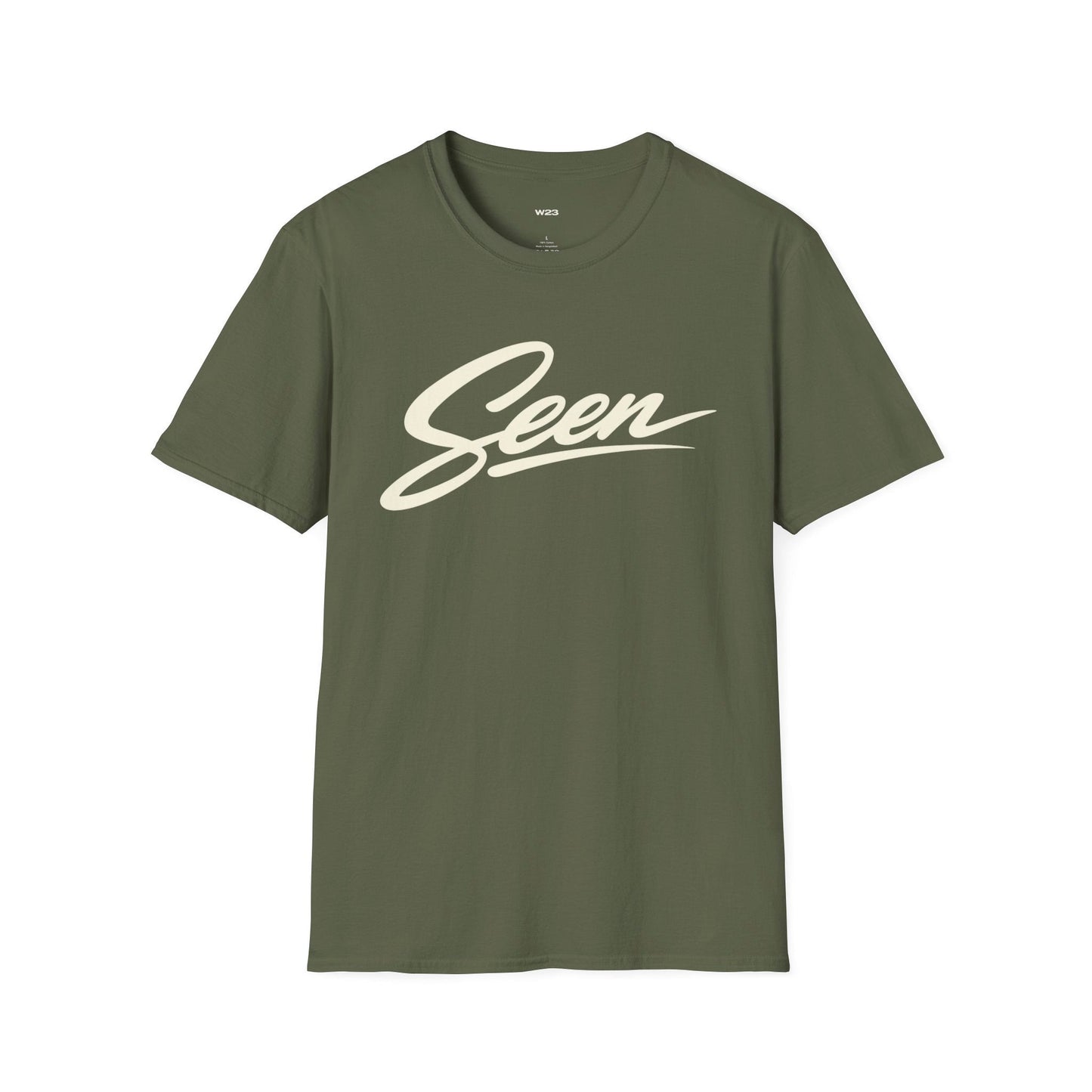 Seen Script T-Shirt | Retro Handwritten Logo Tee