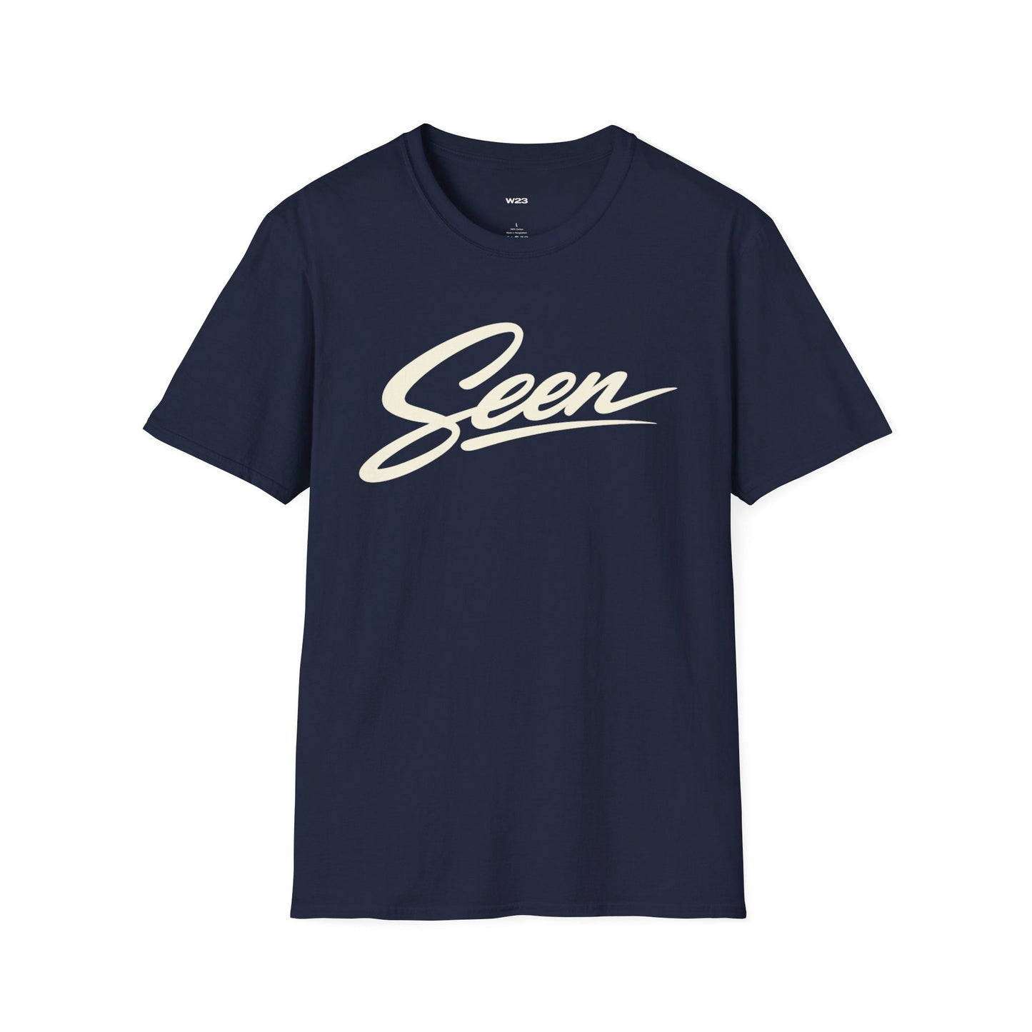 Seen Script T-Shirt | Retro Handwritten Logo Tee