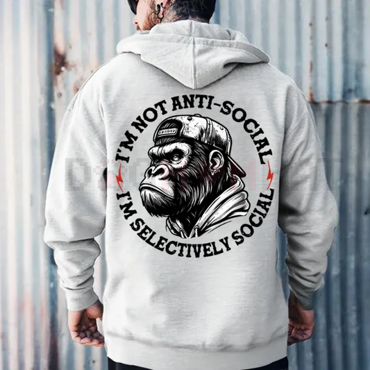 'Selectively Social' Introvert Statement Hoodie