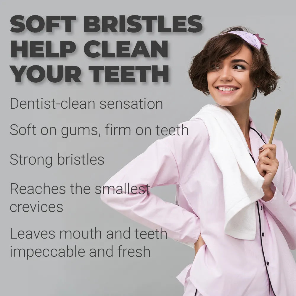 Nano Silver Infused Bamboo Kids Toothbrush 4 Pack