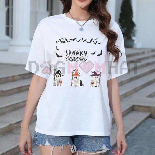 "Spooky Boo" Ghost T-Shirt – Cute Halloween Tee, Unisex Spooky Season Apparel