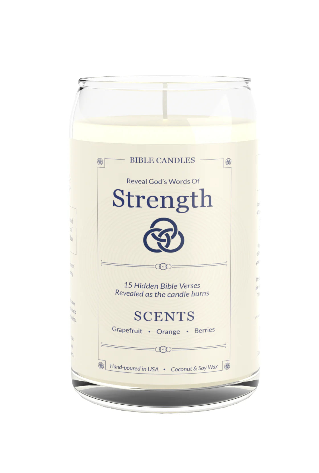 Strength Scripture Candle - Citrus & Berry Scent | Bible Candles Co.