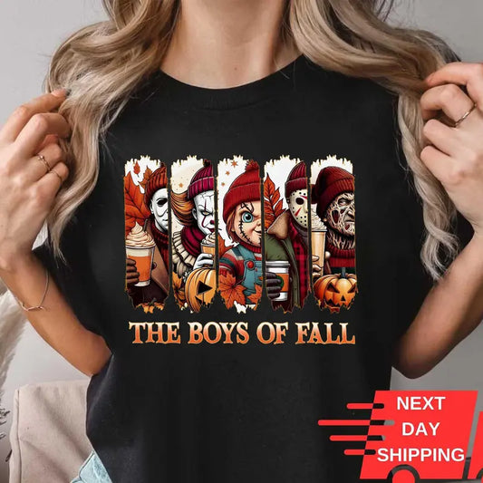 "The Boys Of Fall" Shirt - Fall Horror Characters K*ers Autumn Tee