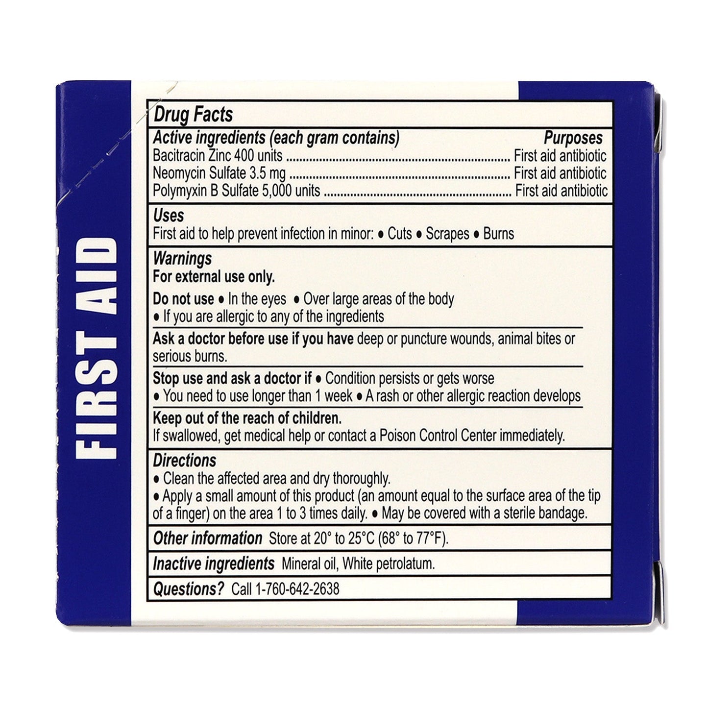 Triple Antibiotic Ointment, 0.5gm, 25 per box
