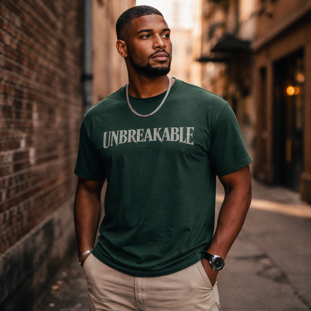 UNBREAKABLE Boxy Tee — Premium Oversized Streetwear | Faith-Based Graphic