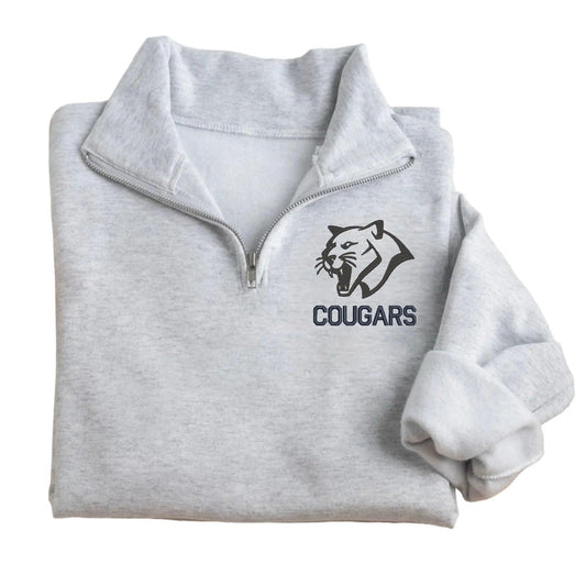 Cougars Embroidered Quarter Zip Fleece Sweatshirt