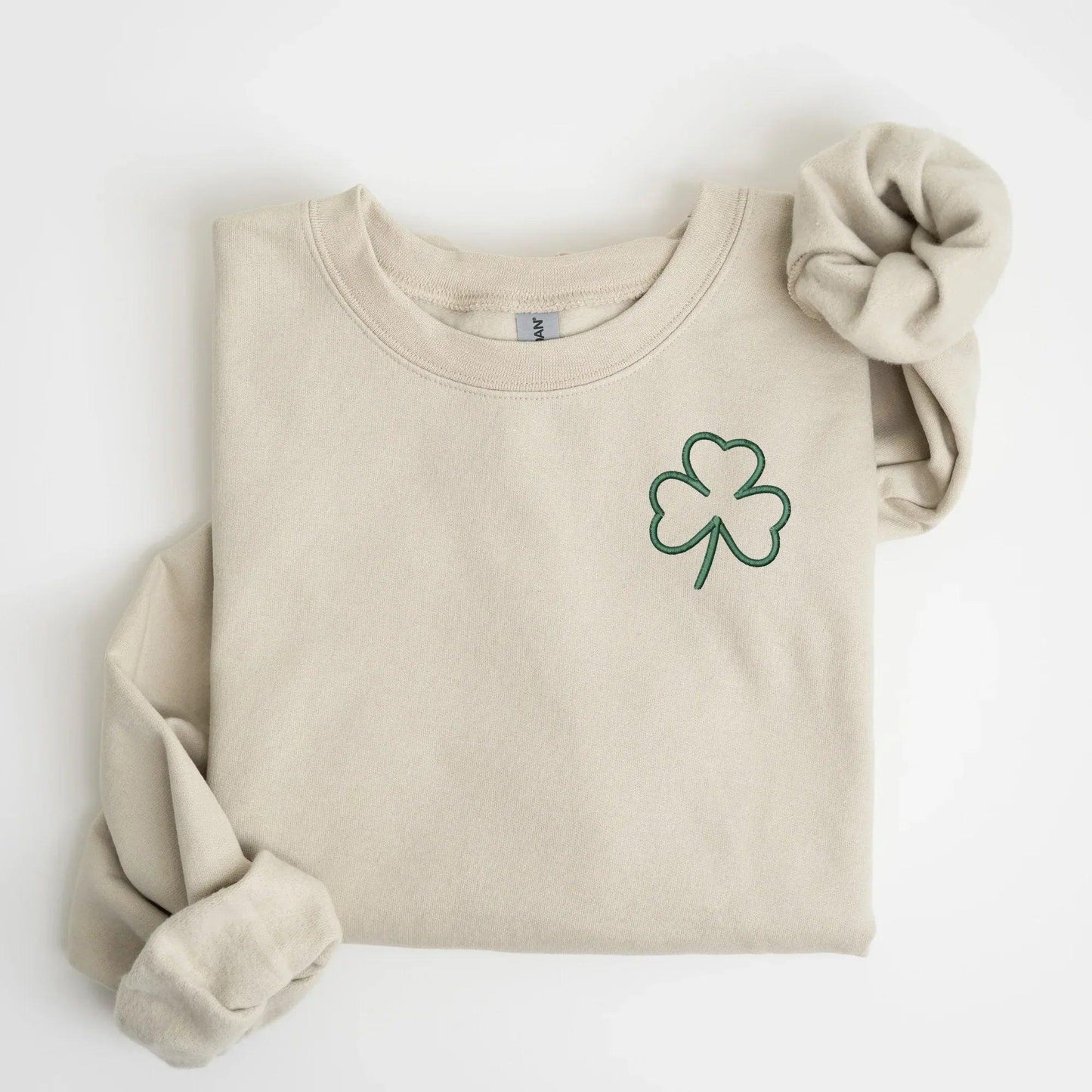 Embroidered Shamrock Sweatshirt | St. Patrick's Day Crewneck
