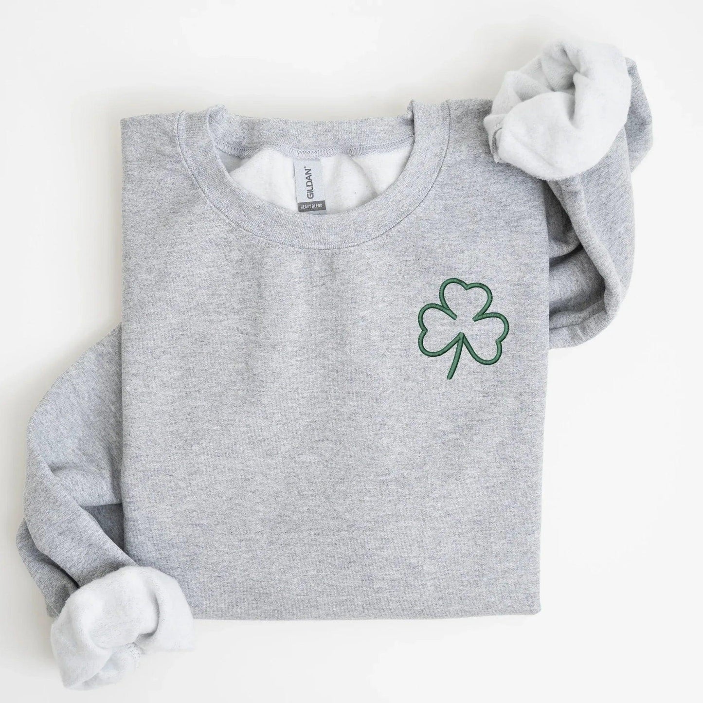 Embroidered Shamrock Sweatshirt | St. Patrick's Day Crewneck