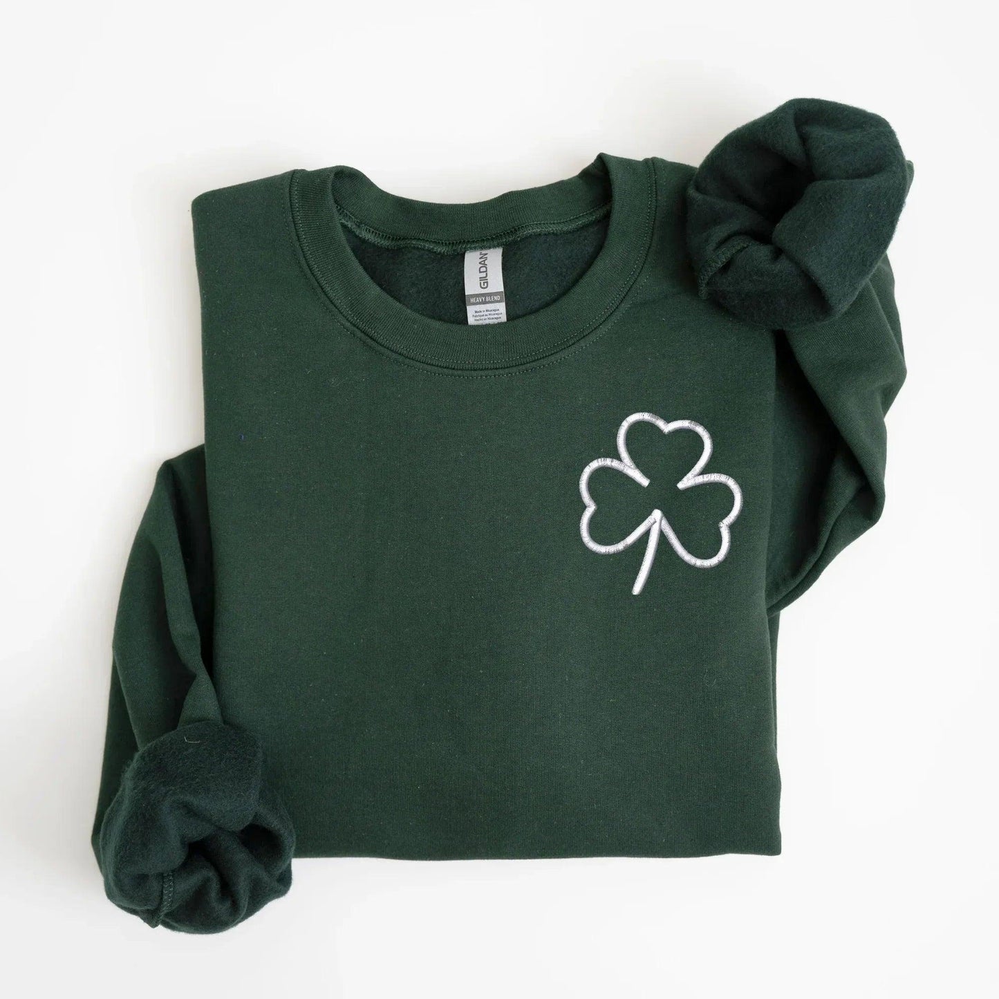 Embroidered Shamrock Sweatshirt | St. Patrick's Day Crewneck