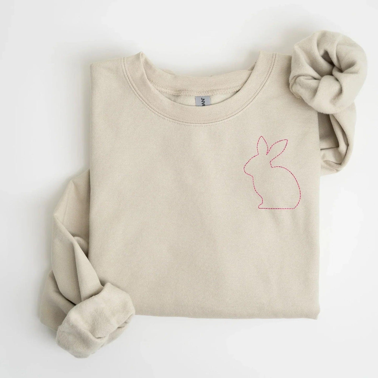 Stitched Bunny Left Chest Embroidered Sweatshirt | QUICK SHIP
