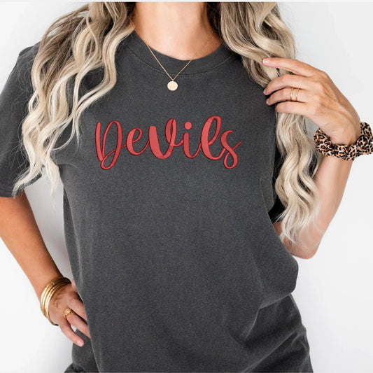 Devils 3D Puff Embroidered Shirt