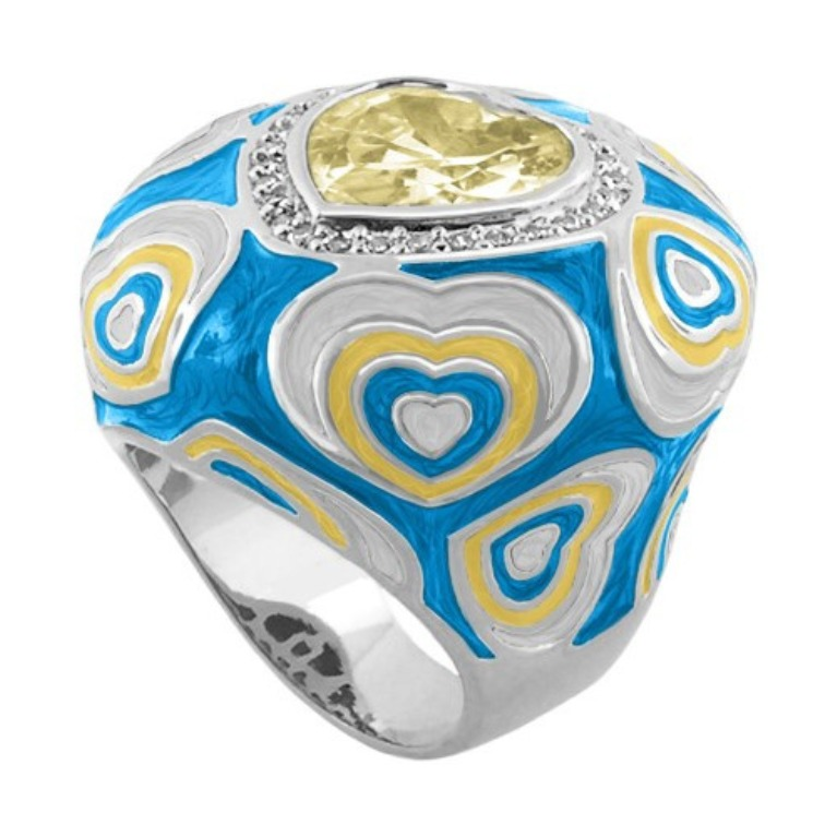 Retro Hearts Ring