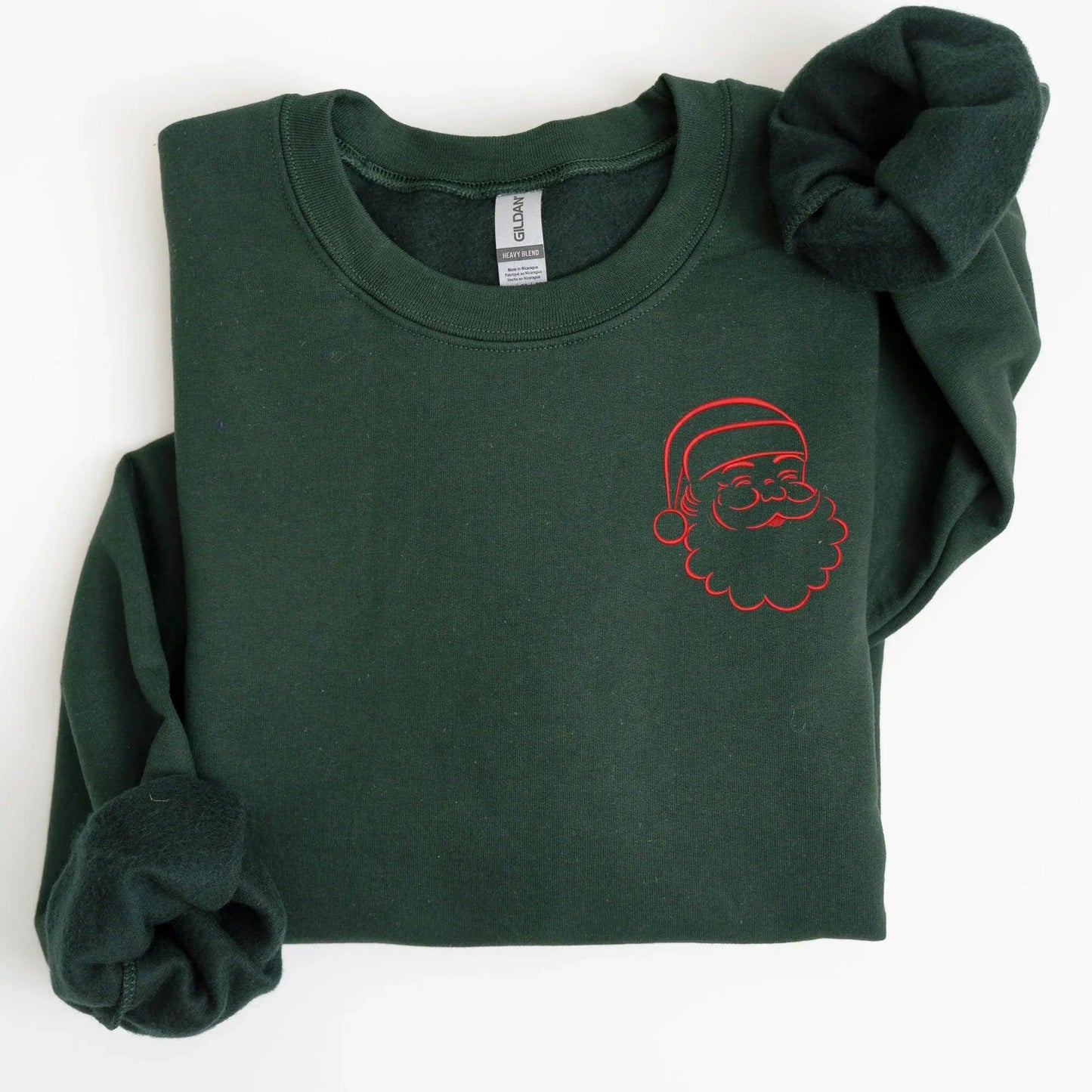 Santa Embroidered Sweatshirt | QUICK SHIP