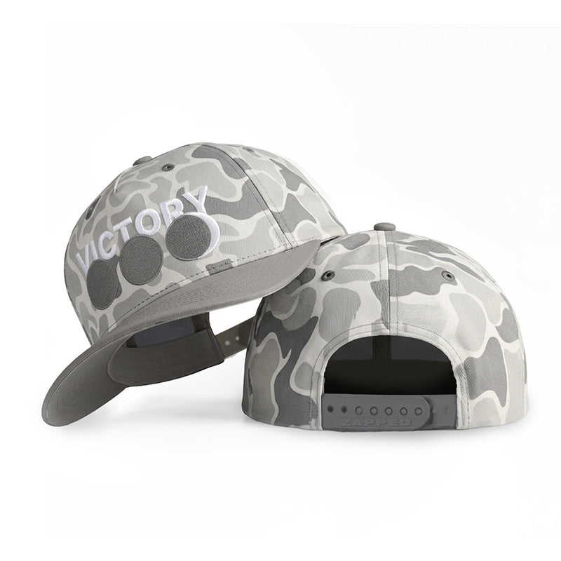 VICTORY White & Light Gray Camo Hat